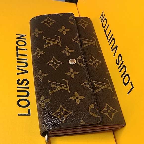 LOUIS VUITTON VINTGE 1990 MONOGRAM PORTEFEUILLE SARAH LONG WALLET STYLE M61734 - Picture 7 of 17